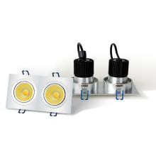 Downlight LED - 2 x 6w COB - Habitação quadrada